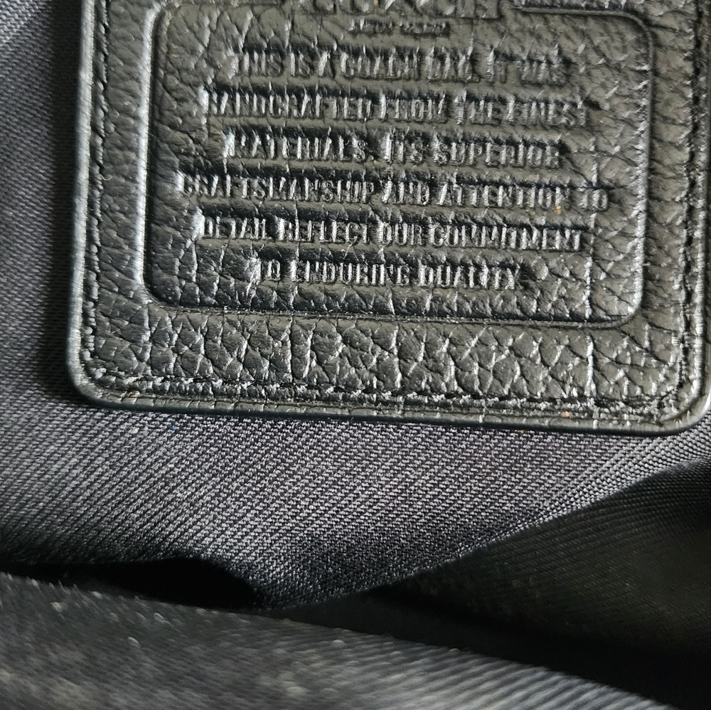 Coach MERCER 30 Black Leather Women's Bag 11 X 8 X 6 Approx - Picture 7 of 9